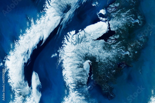 Fototapeta Naklejka Na Ścianę i Meble -  Antarctica from space. Elements of this image furnished by NASA