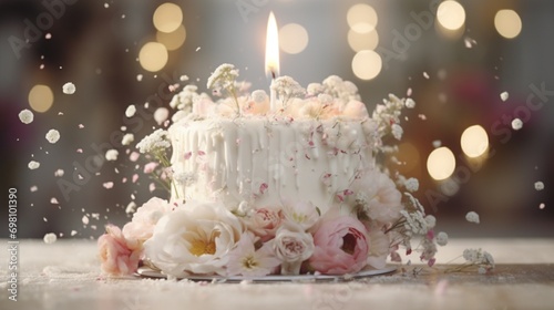 A joyous celebration white cake