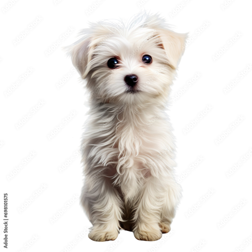 Portrait of maltese dog, isolated on transparent or white background Portrait of maltese dog, isolated on transparent or white background