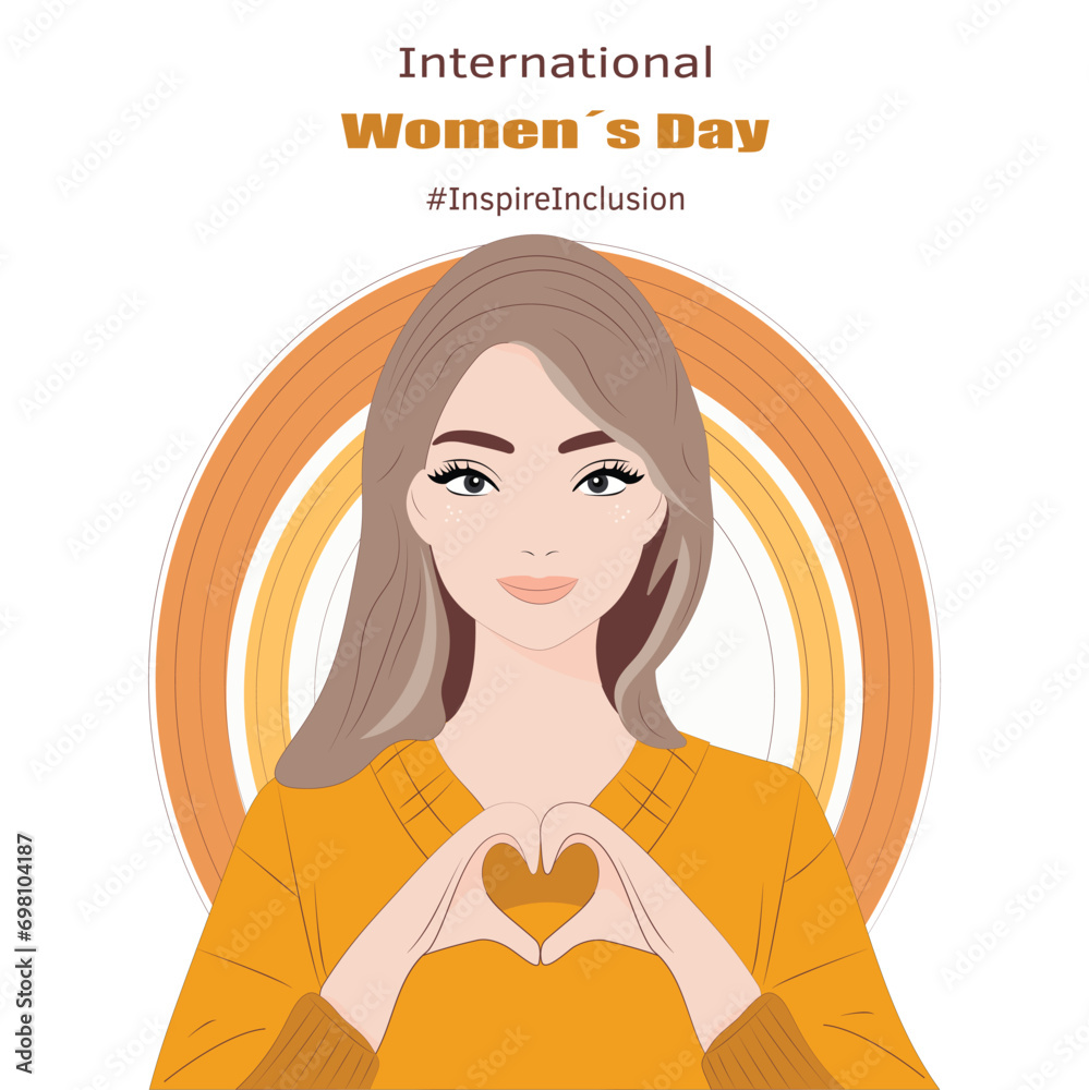 Inspire inclusion social campaign. International Women's Day. 2024