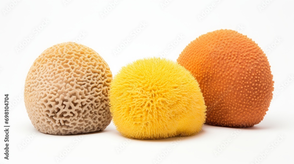 cartoon sea sponge set on white background isolated. cartoon sea sponge set on white background isolated.
