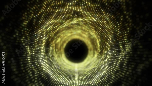 Wallpaper Mural Abstract digital low polygon waves light neon background Torontodigital.ca