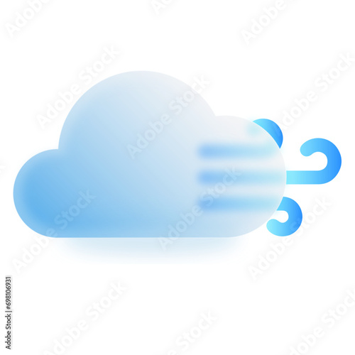 Wind Cloud Glassmorphism Icons and Symbol Png Svg Illustrator	
