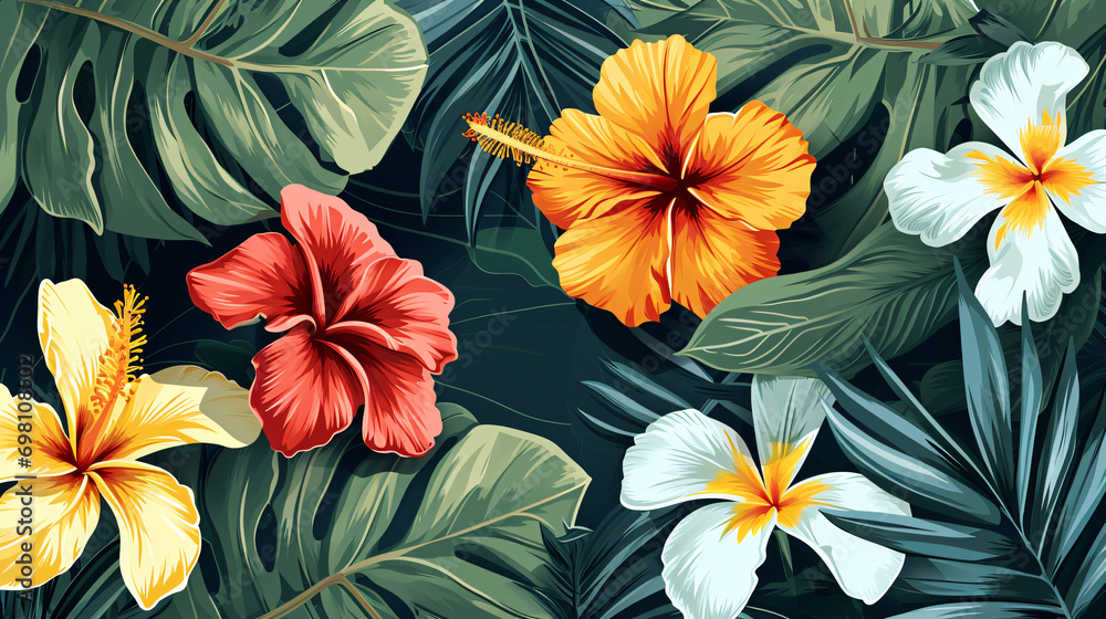 custom made wallpaper toronto digitalpattern with flowers and leaves