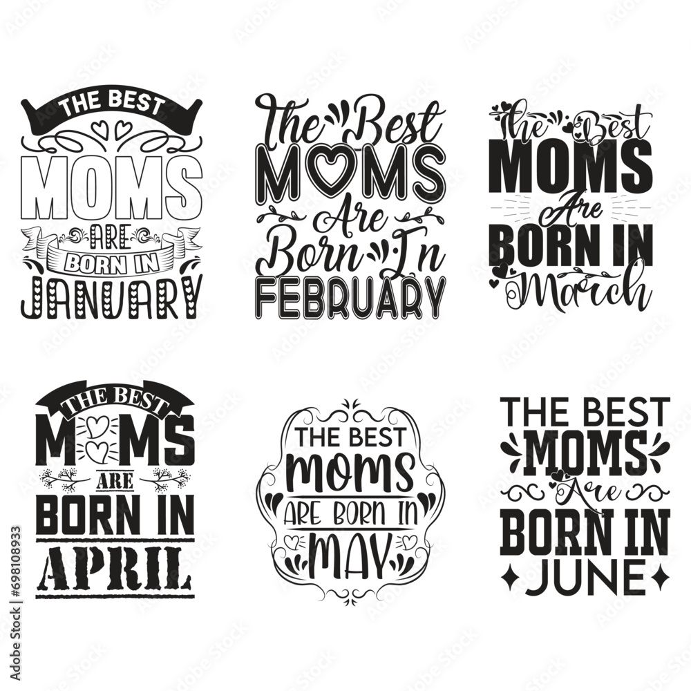 Mom SVG And Tshirt Design Bundle, Mom SVG Quotes Design t shirt Bundle