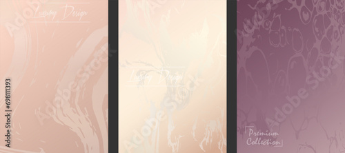 Luxury backgrounds design. A collection of premium templates for the design of postcards, invitations, packaging, greetings and creative ideas
