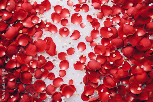 Red roses petals background 