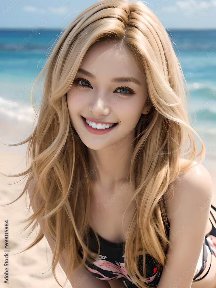 미소가 아름다운 금발 소녀 미소가 아름다운 금발 소녀