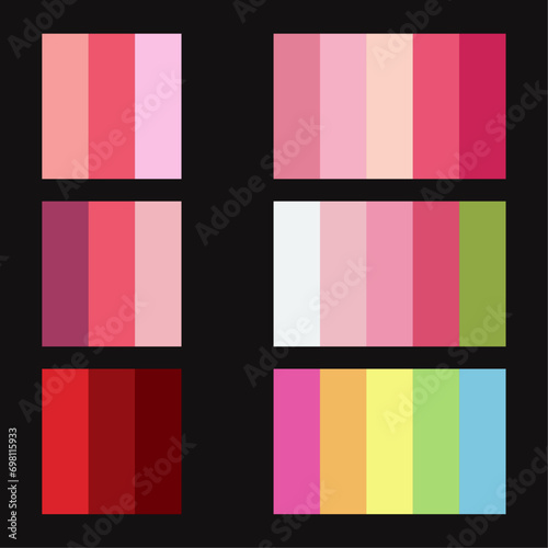 valentine day vector color palette valentines day