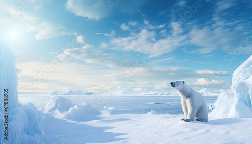 polar bear on ice © reddish