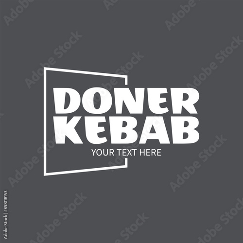 Shawarma logo for restaurants and markets. Doner kebab logo template. Premium Quality Emblems, Logo Template. Vector Illustration.