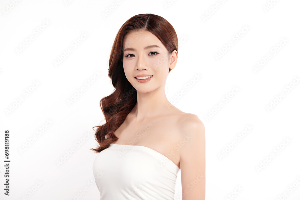 Beautiful young asian woman with clean fresh skin on white background, Face care, Facial treatment, Cosmetology, beauty and spa, Asian women portrait. Beautiful young asian woman with clean fresh skin on white background, Face care, Facial treatment, Cosmetology, beauty and spa, Asian women portrait.