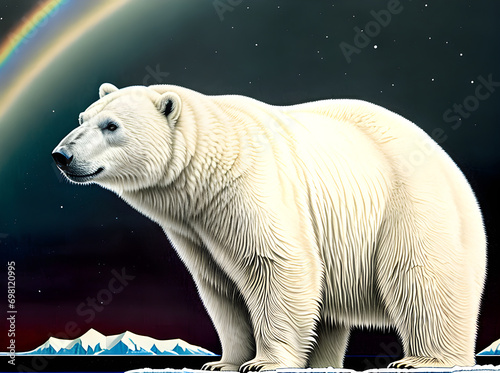 Detailed high quality polar bear closeup Antarctica