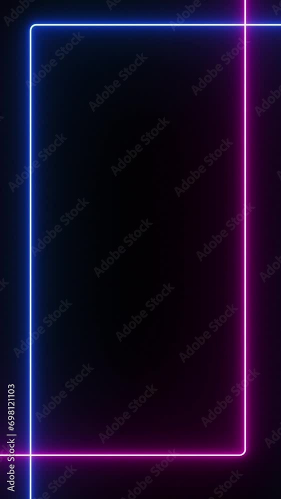 Vertical Neon Frame Background
