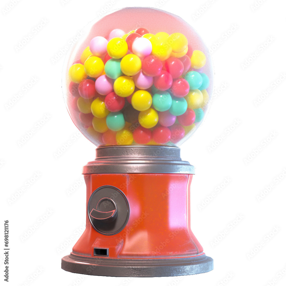 Fototapeta premium Gumball dispenser, PNG image 