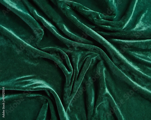 Luxurious Emerald Green Velvet Texture