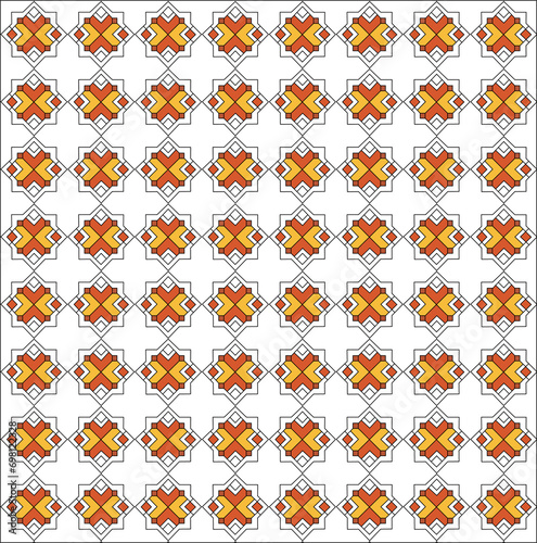 Obraz na płótnie Various geometric objects as pattern illustration. w salonie