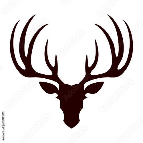 Silhouette of deer antler-vector, Deer animal icon vector illustration. © tuliart24