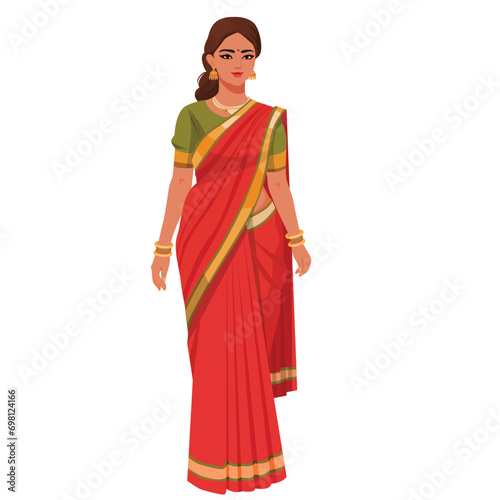 Indian lady teacher in saree