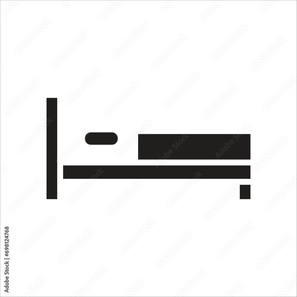 bed vector icon line templte bed vector icon line templte