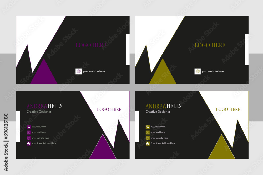 Creative and modern business card template,and simple
 business Design