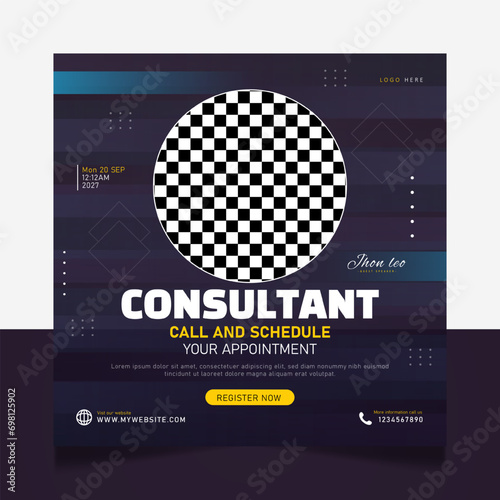 Business consultant banner social media post template