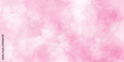 pink watercolor paper textured illustration with splashes, soft and cloudy lovely and beautiful bright and shiny pink texture, Creative paint gradients, splashes and stains for presentation. © MUHAMMAD TALHA