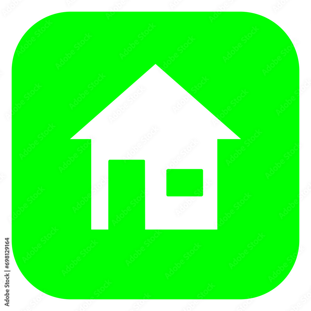 hose icon, home icon button on square background hose icon, home icon button on square background