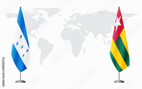 Honduras and Togo flags for official meeting