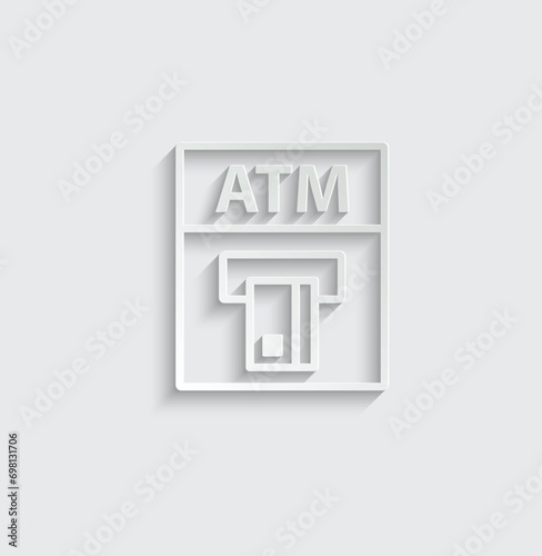 atm icon vector. Money from atm vector icon