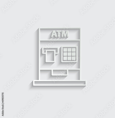 atm icon vector. Money from atm vector icon