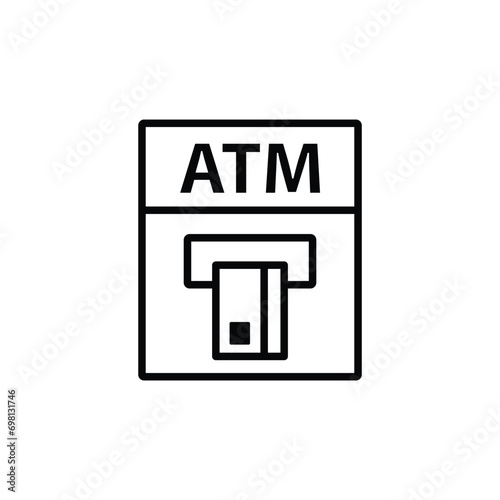 atm icon vector. Money from atm vector icon