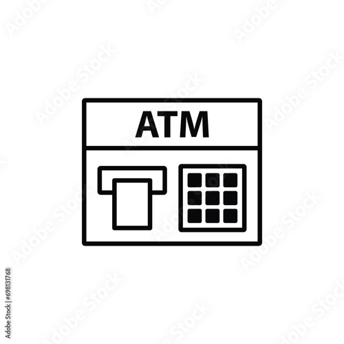 atm icon vector. Money from atm vector icon