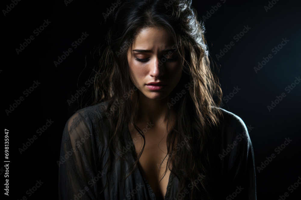 Upset unhappy young woman depressed Upset unhappy young woman depressed