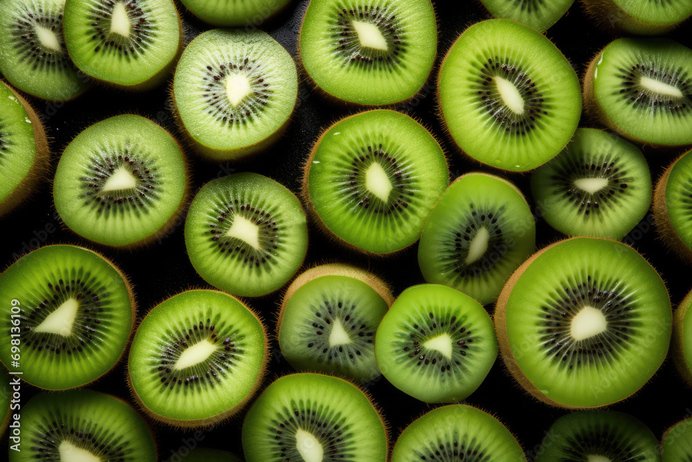 Fresh sliced kiwi background, texture Fresh sliced kiwi background, texture