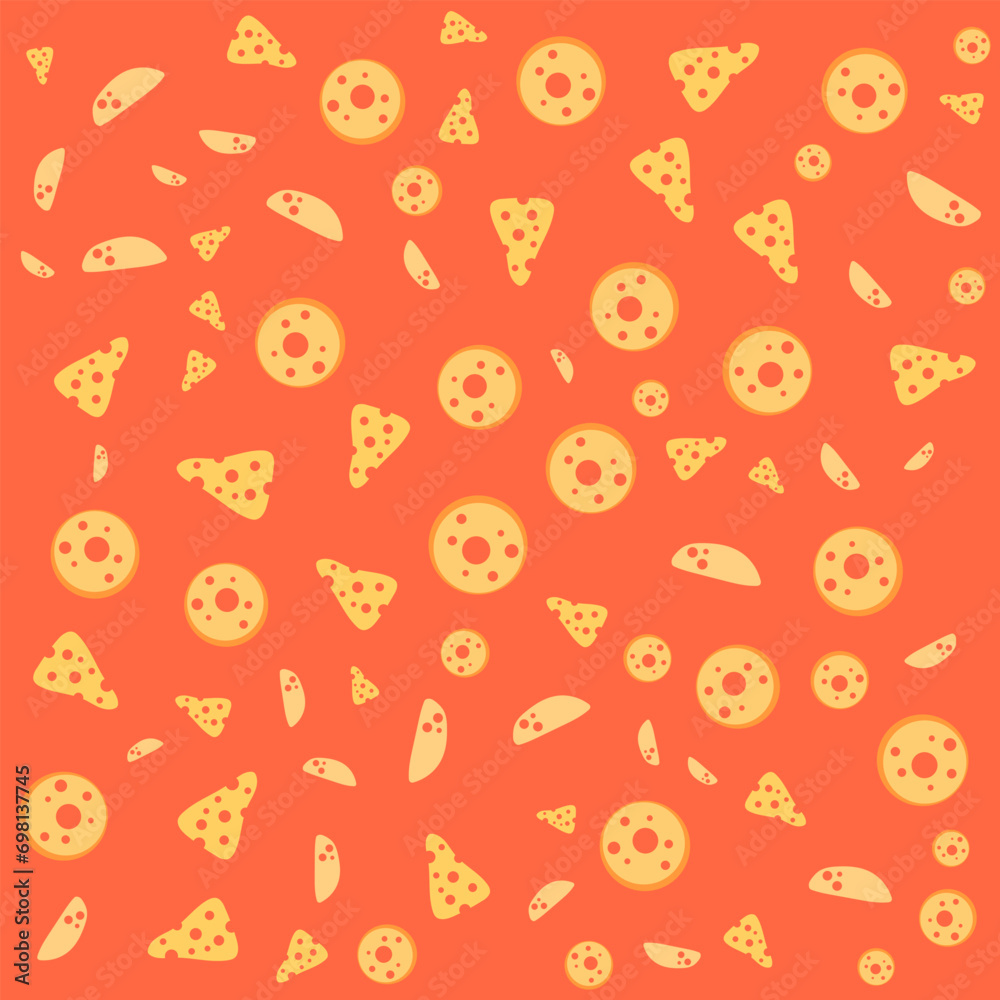 SEAMLESS HAND DRAWN DOODLE CHEESE SHAPES PATTERN TEXTURE PASTEL ORANGE COLOR TEMPLATE ABSTRACT BACKGROUND TRENDY DESIGN VECTOR SEAMLESS HAND DRAWN DOODLE CHEESE SHAPES PATTERN TEXTURE PASTEL ORANGE COLOR TEMPLATE ABSTRACT BACKGROUND TRENDY DESIGN VECTOR