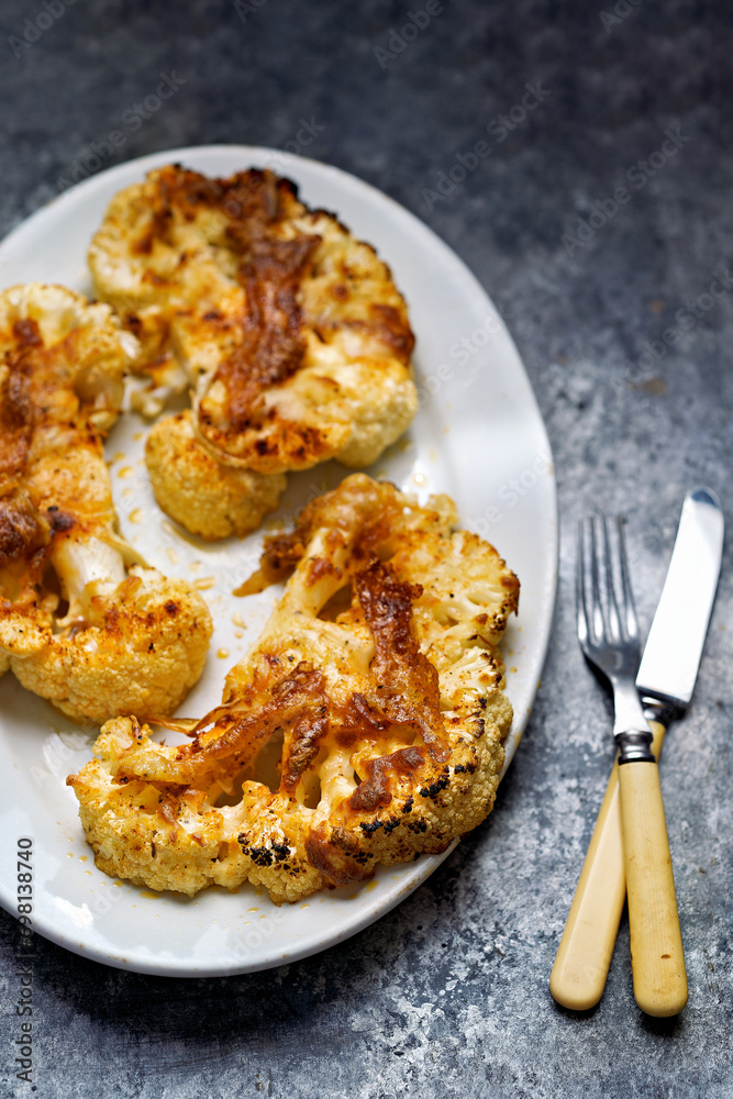 baked cauliflower steak