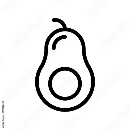 avocado line icon
