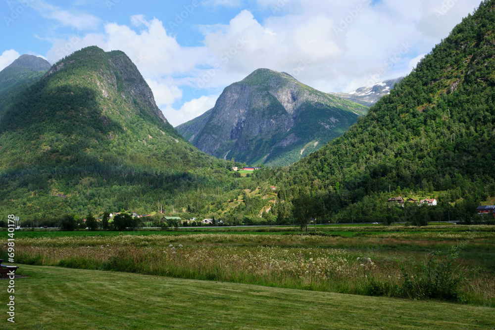 landscape with mountains in norway landscape with mountains in norway