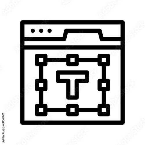 text editor line icon