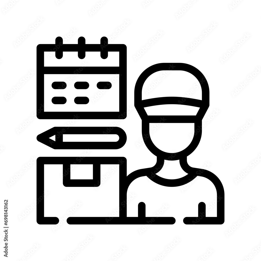 schedule line icon schedule line icon