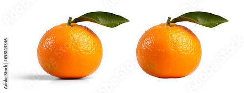 Mandarin, orange on a transparent background, digital photography Generated by AI