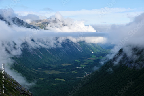 Fjords and mountains in Andalsnes