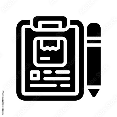 packing list glyph icon