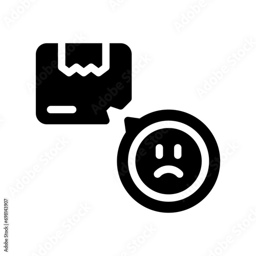 unhappy glyph icon