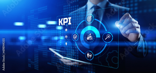 KPI Key performance indicator business and technology concept on screen.