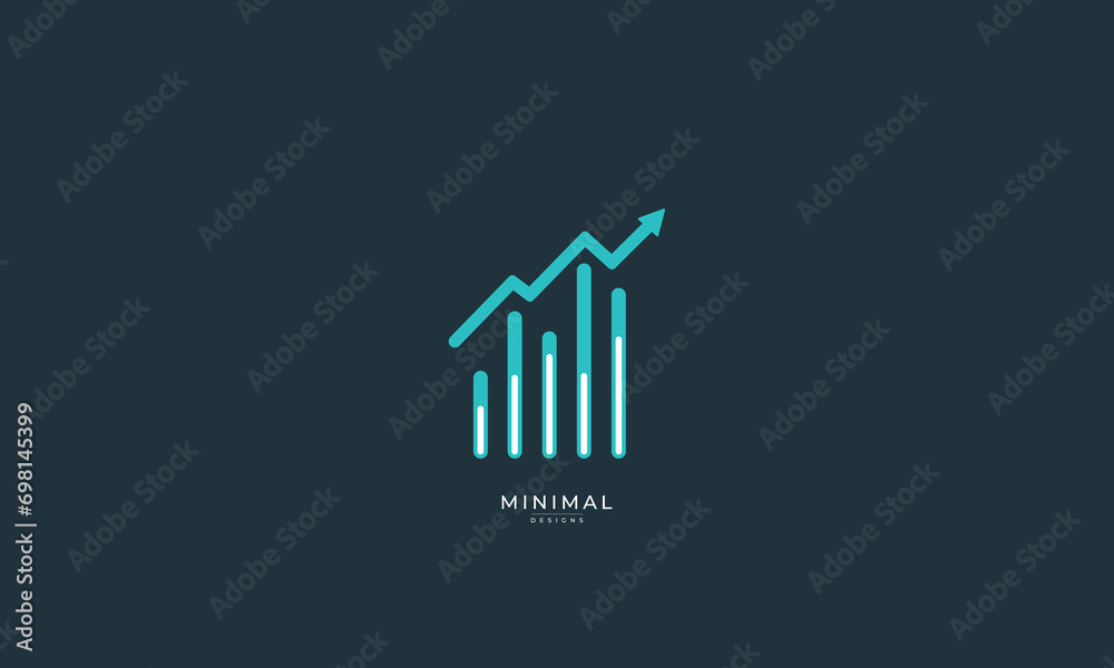 Graph diagram up icon, business growth success chart with arrow, business bar sign, profit growing symbol, progress bar symbol, growing graph icons – stock vector - obrazy, fototapety, plakaty 