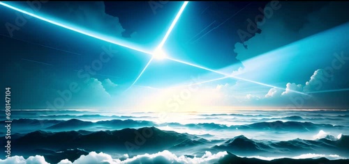 Ocean waves and Moon