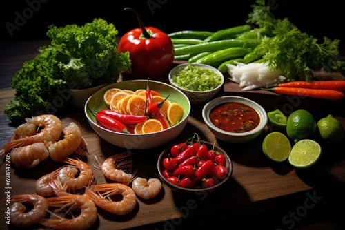 Vegetarian or vegan swicy dish plate, colorful, vegetarian cuisine. Sweet and spicy food