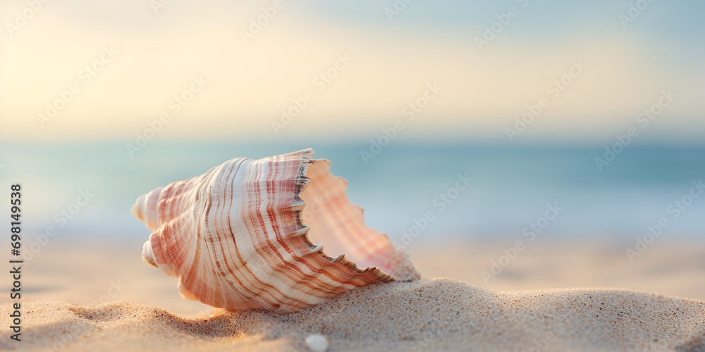 Background with a beautiful shell on the beach, Beautiful shell beach seashell sunset photography wallpaper picture, A seashell on the beach with a blue sky in the background, generative AI
Background with a beautiful shell on the beach, Beautiful shell beach seashell sunset photography wallpaper picture, A seashell on the beach with a blue sky in the background, generative AI